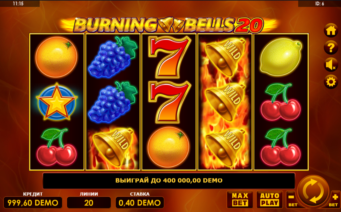 Изображение автомата Burning Bells 20