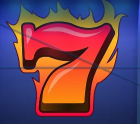 Символ игрового автомата Hot Triple Sevens Красная семерка в огне