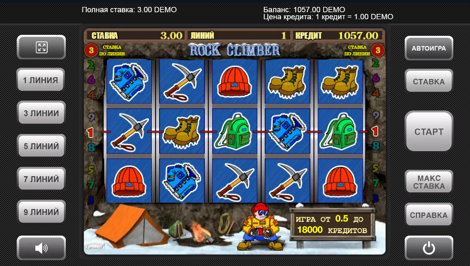 Изображение игрового автомата Rock Climber